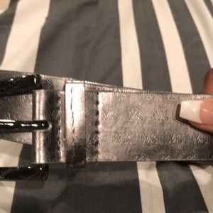 Michael Kors Belt Pewter with Gunmetal Buckle